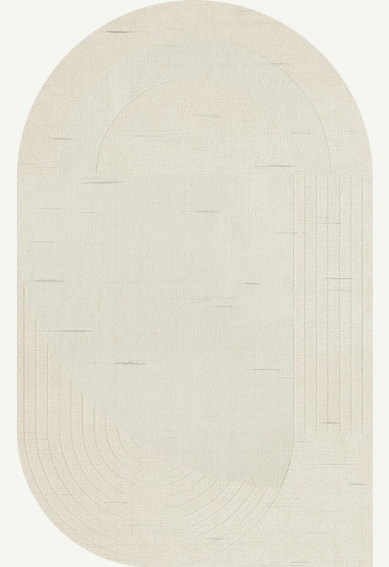 Circular Wool Rug Bone White in the group Rugs at Layered (CIRCULAR)