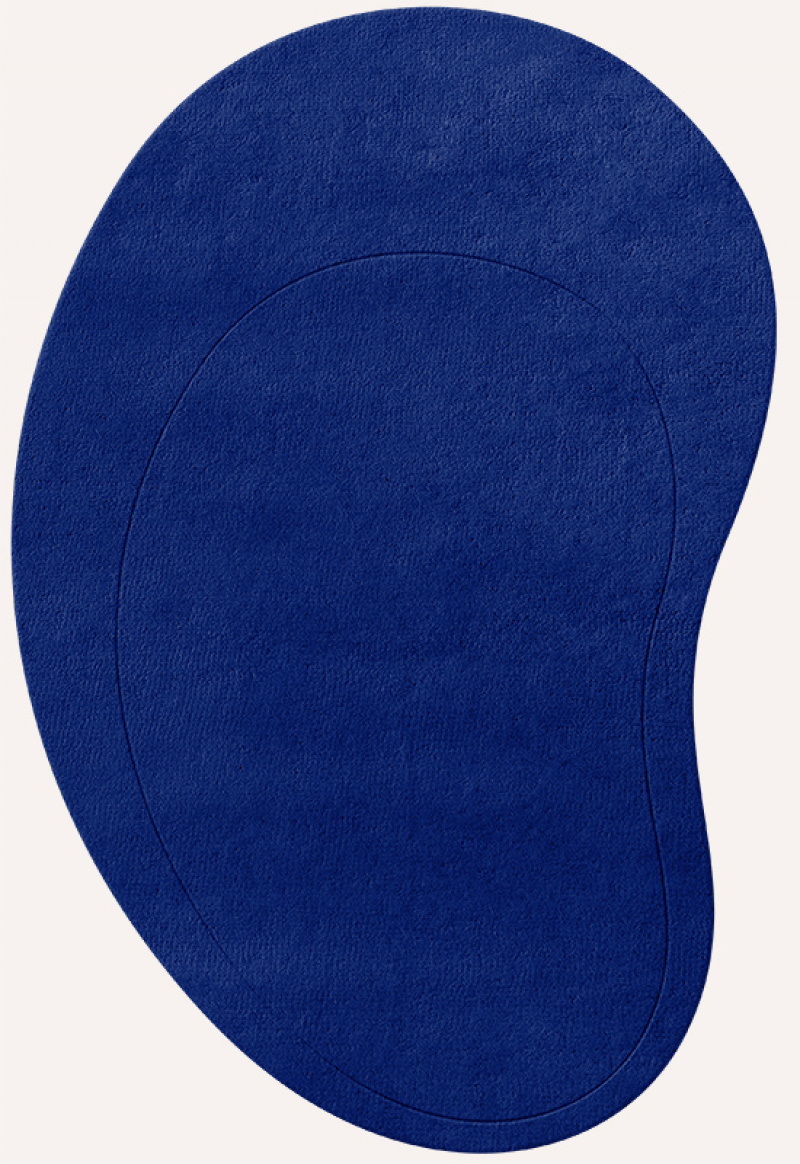 Residue Cobalt Wool Rug in the group Rugs / All rugs / Solid Rugs at Layered (LEFTOVERYARNCB)