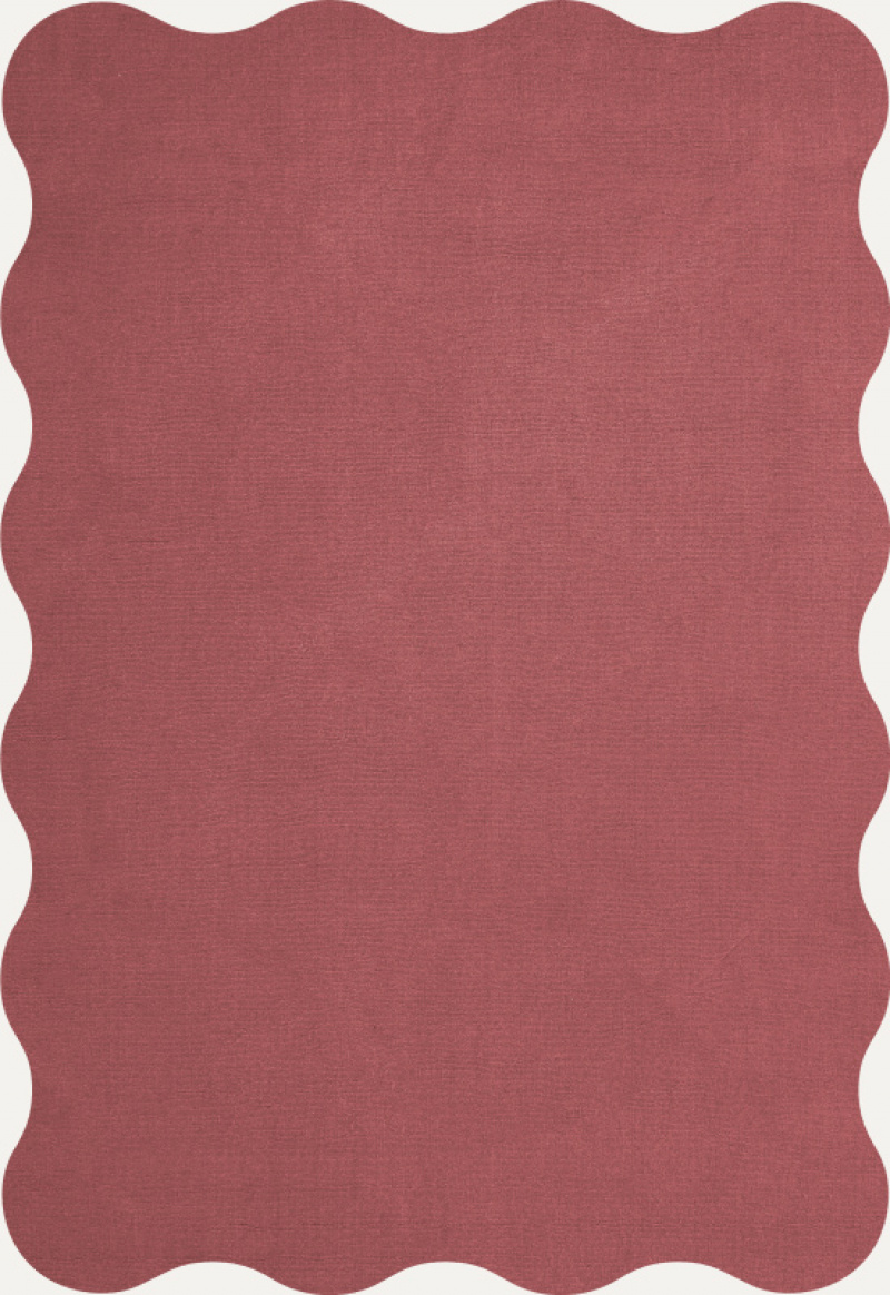 Scallop Wool Rug Raspberry Red in the group Rugs / All rugs / Large rugs at Layered (SCALRO)