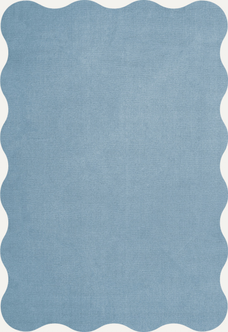 Scallop Wool Rug Soft Blue in the group Rugs / All rugs / Large rugs at Layered (SCALSB)