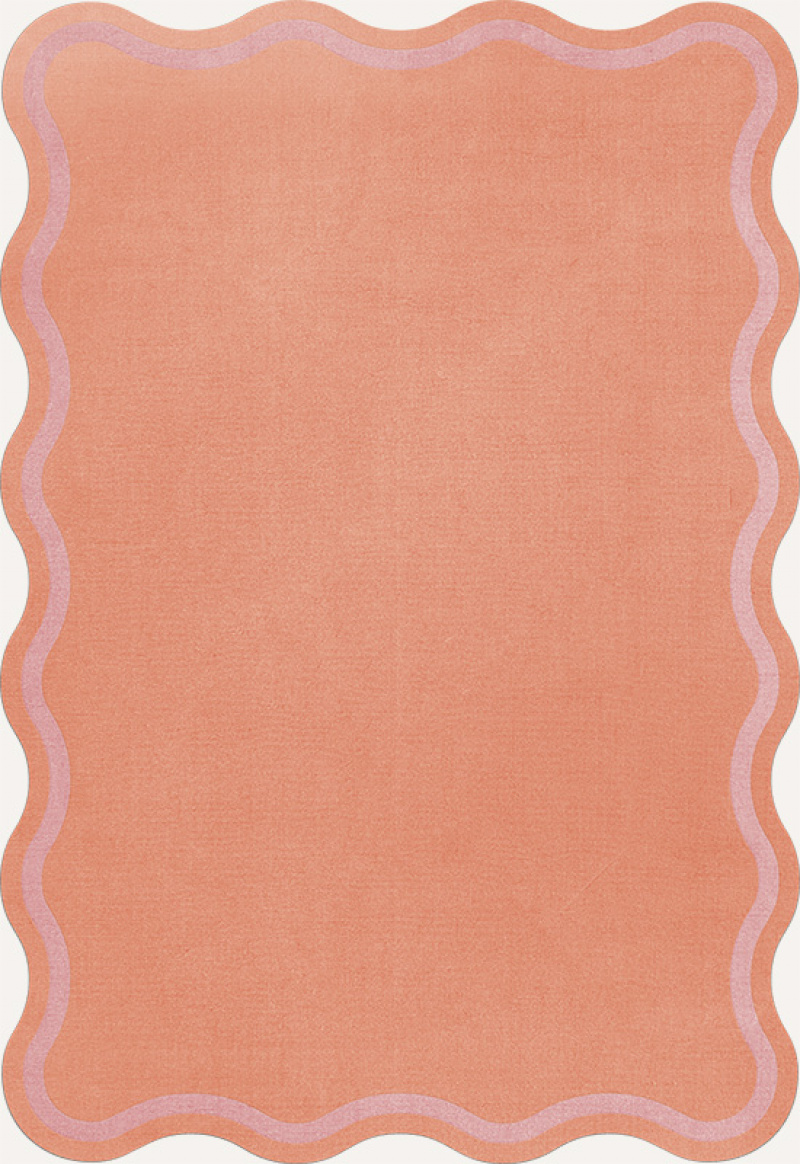 Scallop Wool Rug Watermelon Pink in the group Rugs / All rugs / Solid Rugs at Layered (SCALWP)