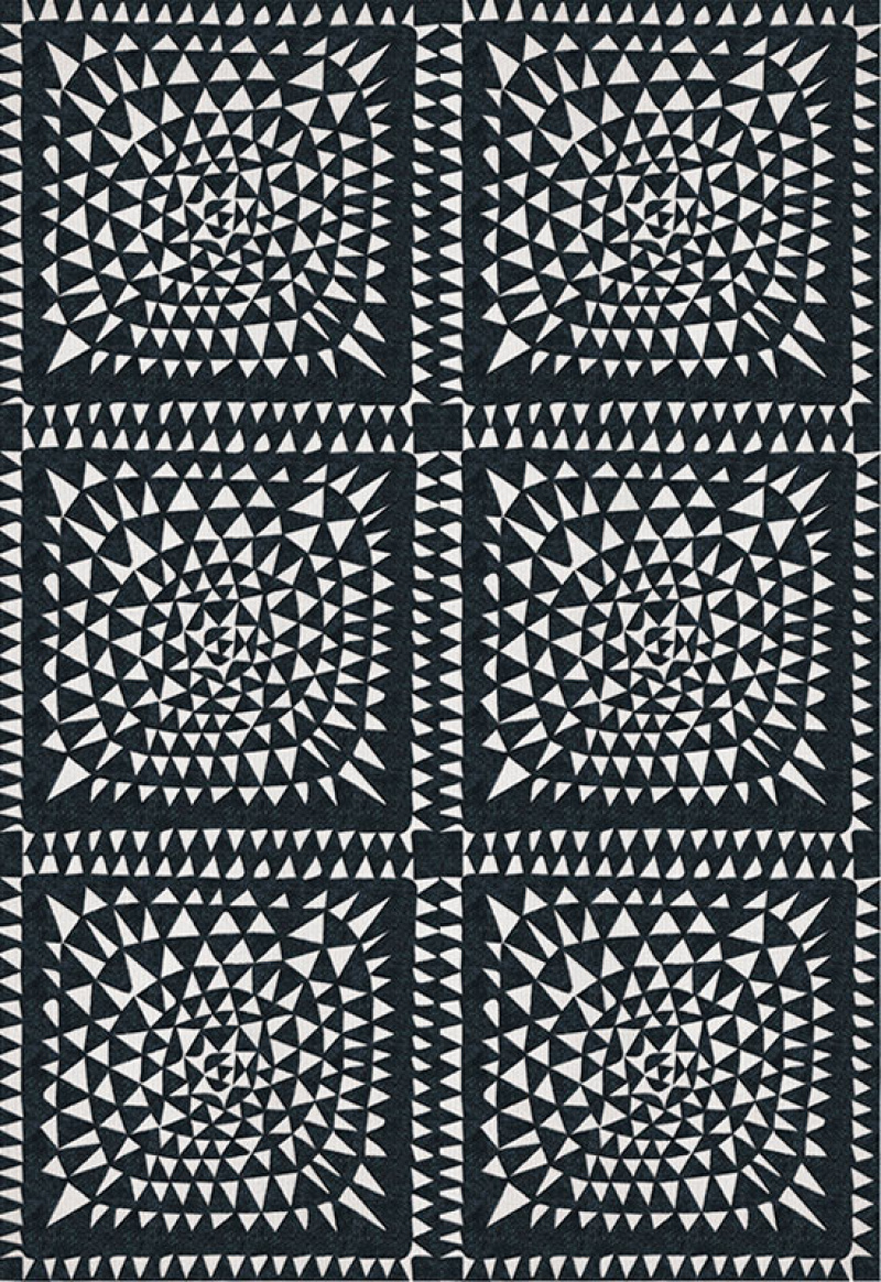 Stig Lindberg Domino Wool Rug in the group Rugs / All rugs / Patterned Rugs at Layered (STIDOMBL)