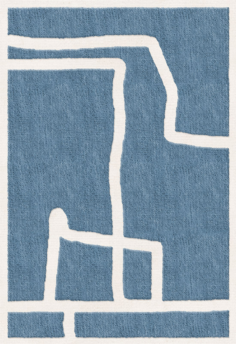 Gotland Klint Wool Rug Cornflower Blue in the group Rugs / All rugs / Large rugs at Layered (WALTODB)