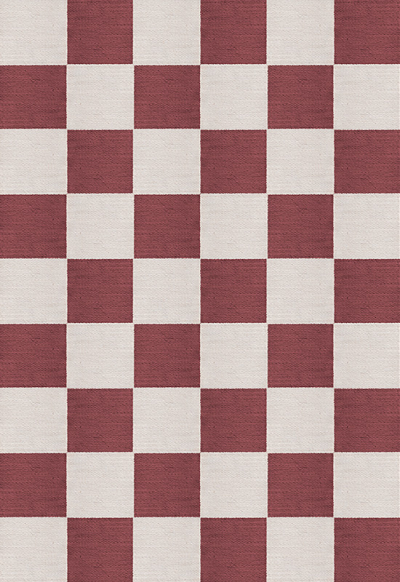 Chess Wool Rug Burgundy in the group Rugs at Layered (WCHBU)